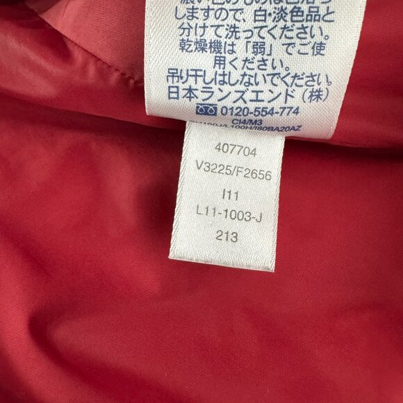 Lands' End Puffer Down Vest Womens Large Quilted Red Plaid Outdoor CJ-2146 - Picture 10 of 10